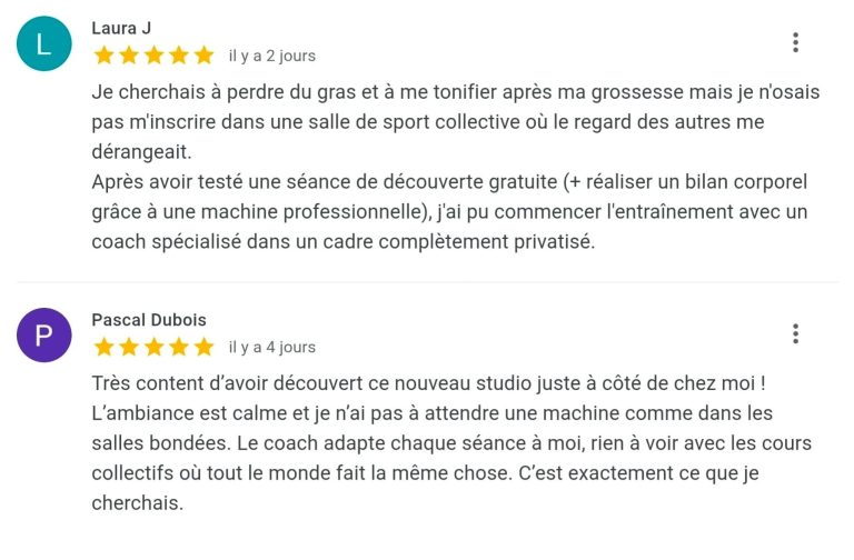 Avis studio coaching privé CSM à Saint-Cloud coaching post partum